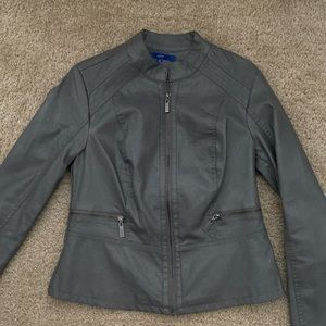 Gray pleather jacket